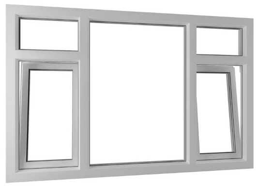 Deceuninck - Double tilt and turn window with skylight and fixed glass compartment in between