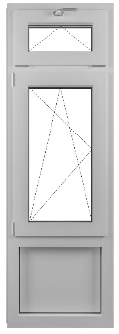 Deceuninck - Plastic casement window with tilt and turn window and parapet