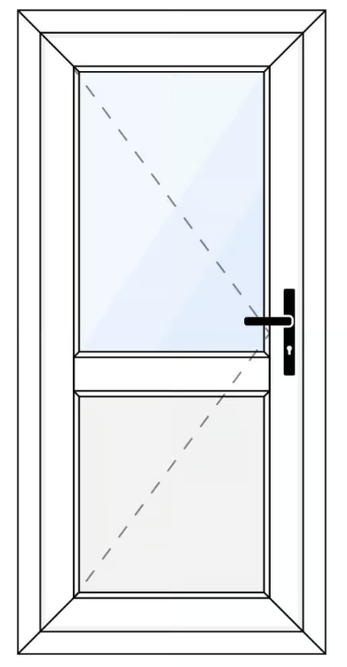 Deceuninck - Plastic back door with parapet