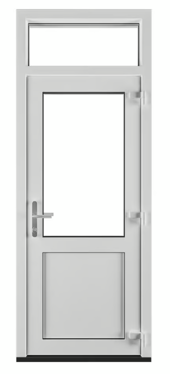 Deceuninck - Plastic back door with parapet and skylight